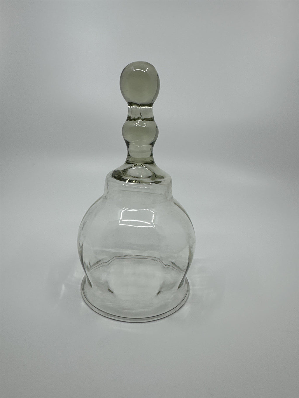 Vintage Glass Cloche Bell Jar Garden Cloche Glass Dome Smoky Handle Glass
