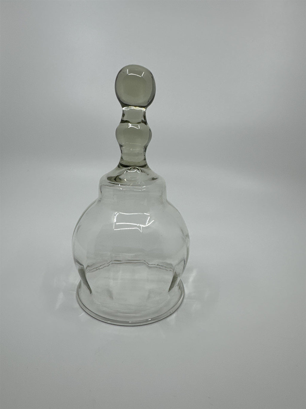 Vintage Glass Cloche Bell Jar Garden Cloche Glass Dome Smoky Handle Glass