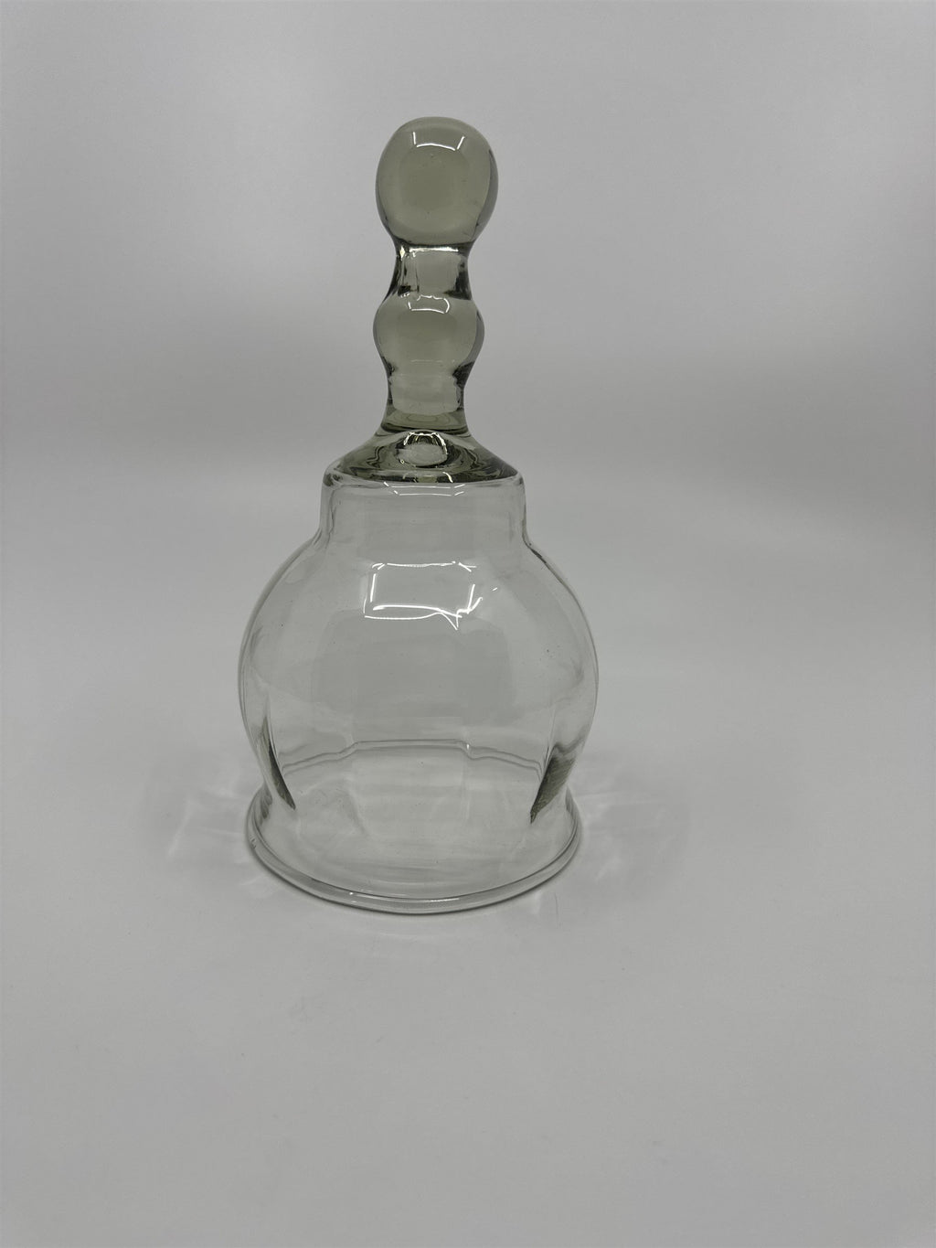 Vintage Glass Cloche Bell Jar Garden Cloche Glass Dome Smoky Handle Glass