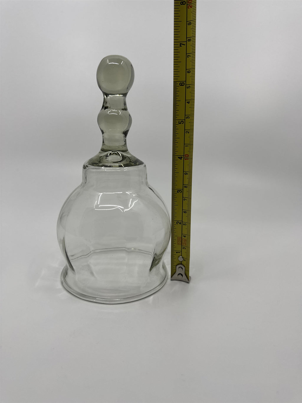 Vintage Glass Cloche Bell Jar Garden Cloche Glass Dome Smoky Handle Glass