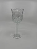 Vintage Homco Home Interiors Glass Pedestal Candle Holder Scalloped Edge Votive