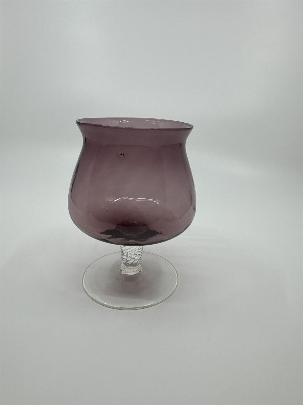 Vintage 60s Purple Large Brandy Balloon Goblet/Glass Drinking 1960's VGC