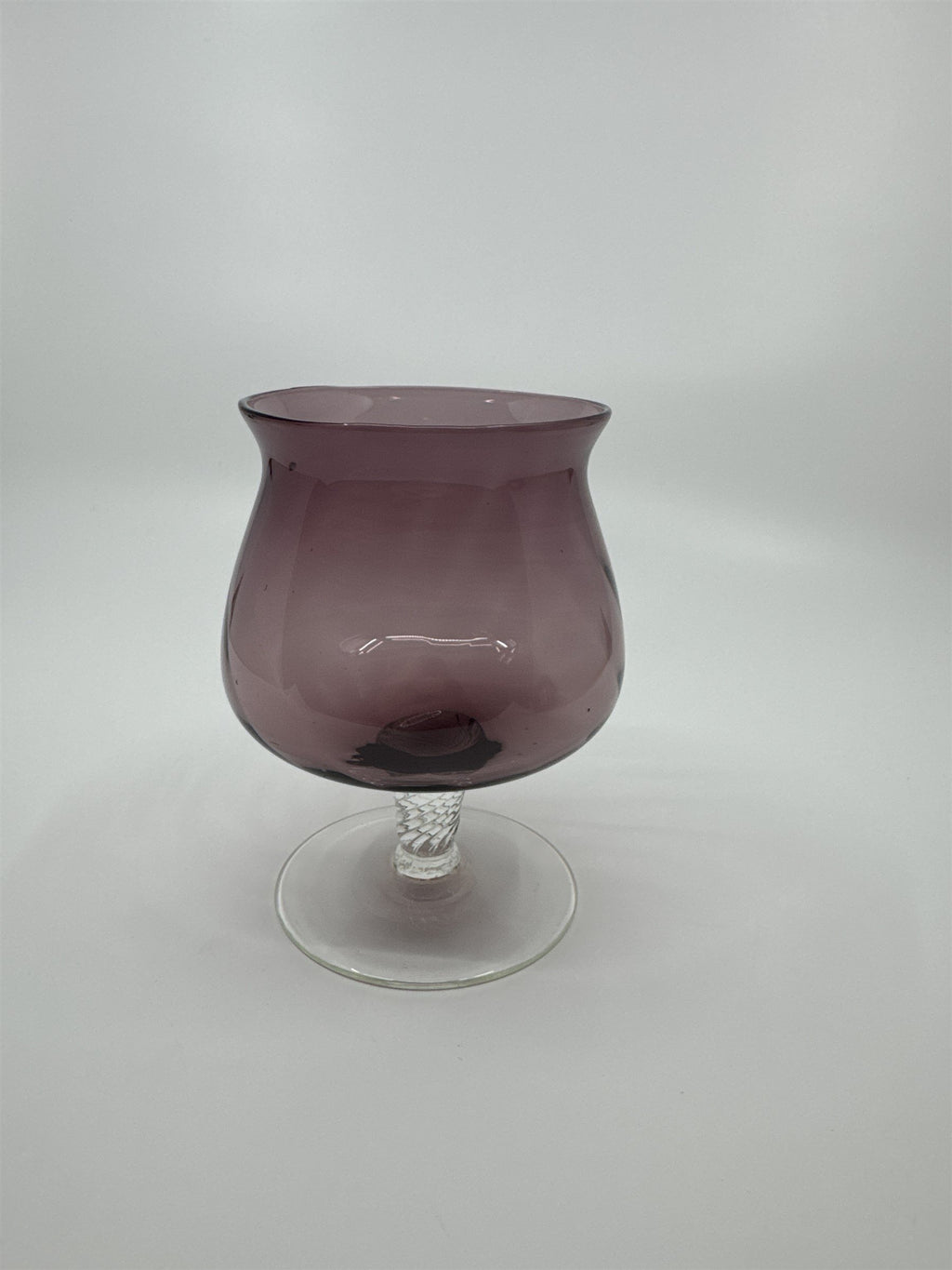 Vintage 60s Purple Large Brandy Balloon Goblet/Glass Drinking 1960's VGC