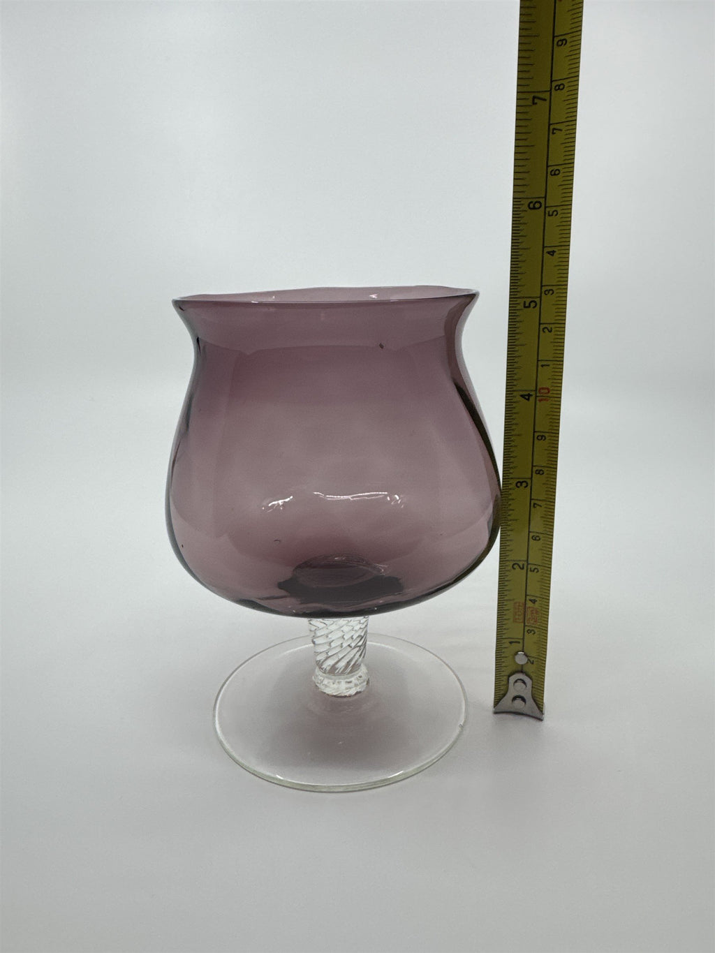 Vintage 60s Purple Large Brandy Balloon Goblet/Glass Drinking 1960's VGC