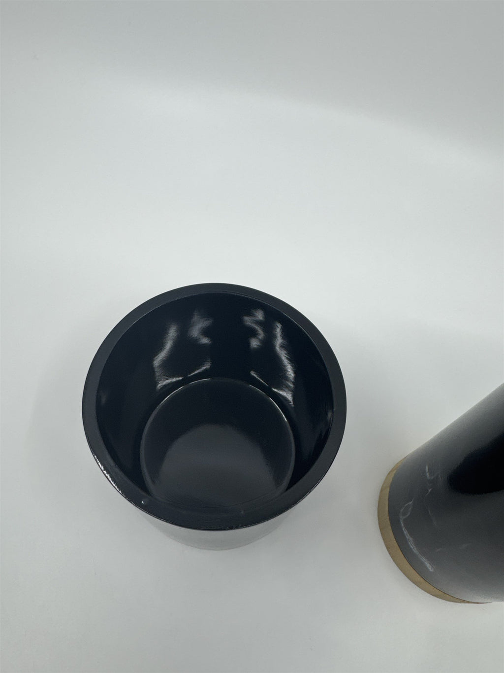 Faux Marble Black Liquid Hand Soap and Cotton Ball or Q Tip Holder Set