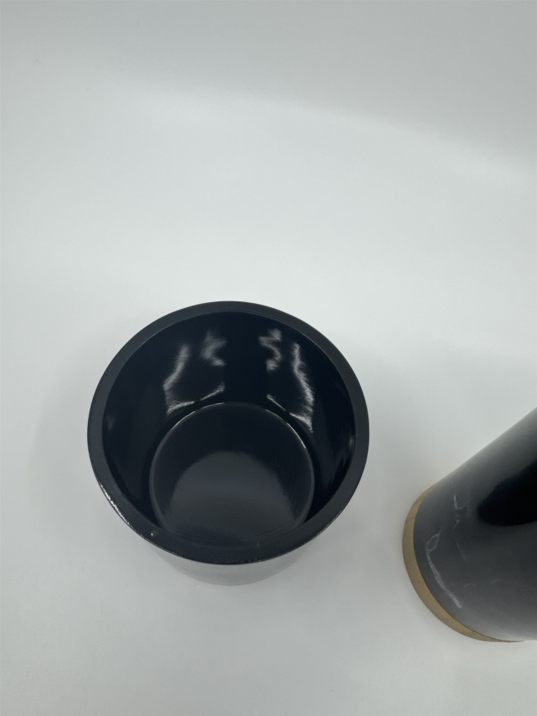Faux Marble Black Liquid Hand Soap and Cotton Ball or Q Tip Holder Set