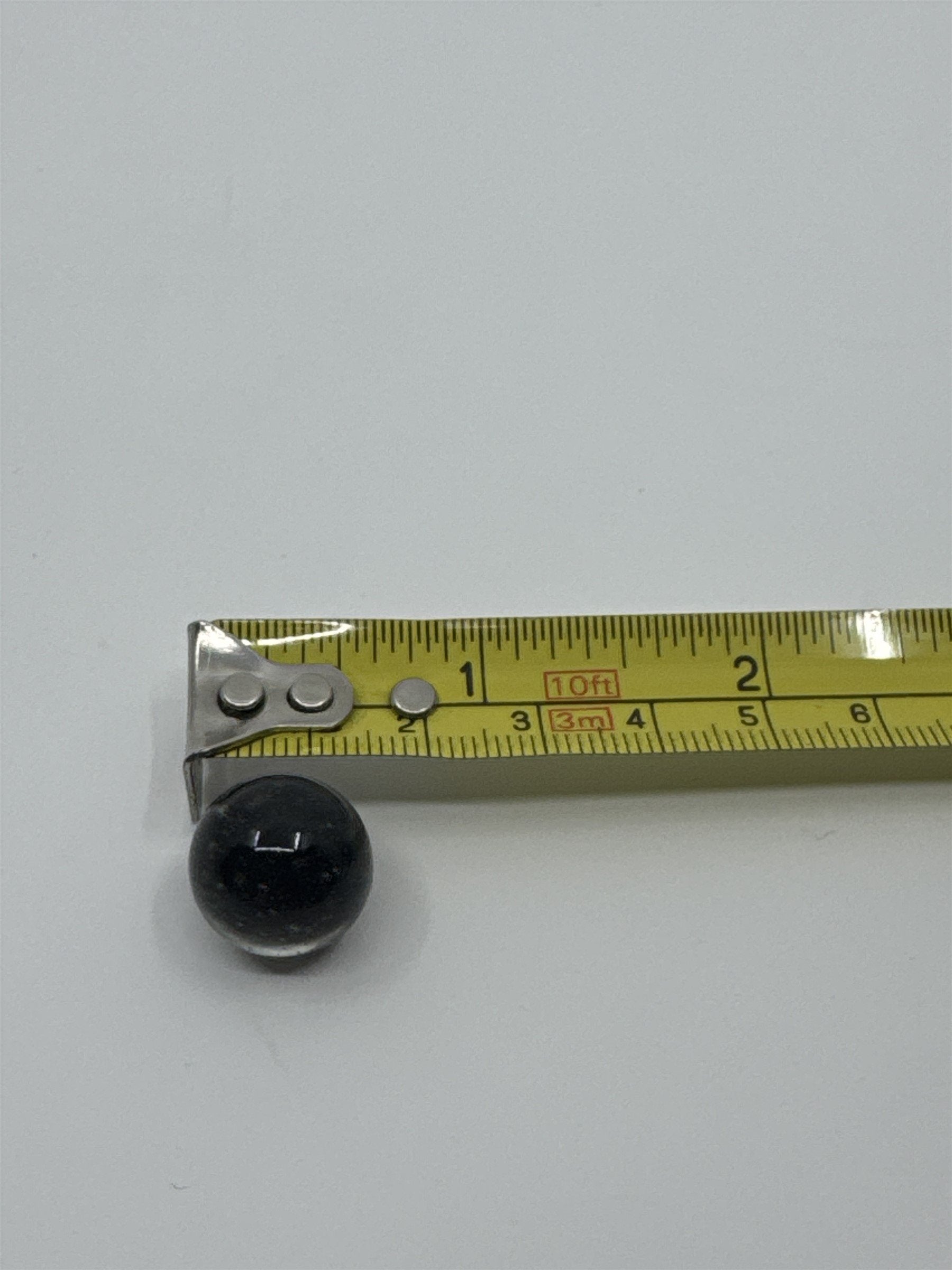 Vintage Smoky Clear and Smoked Glass Marble /w Natural Bubbles