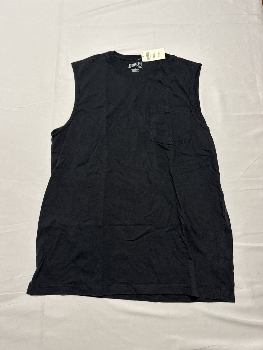 Duluth Trading Co Mens Longtail T Sleeveless T-Shirt Black Size Large