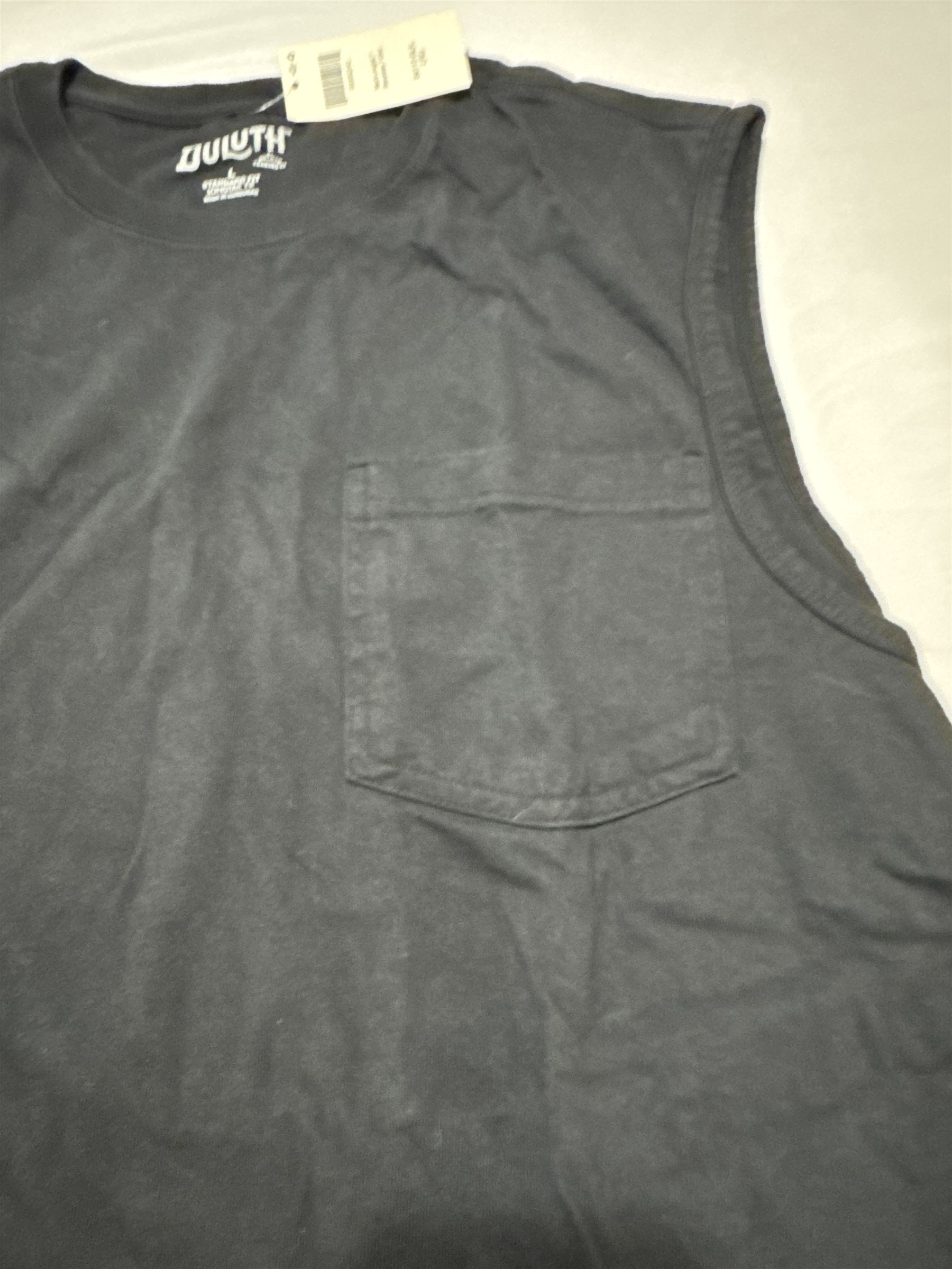 Duluth Trading Co Mens Longtail T Sleeveless T-Shirt Black Size Large