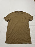Duluth Trading Co Mens Longtail T-Shirt Pocket Size Large Tan Brown Mink Slim