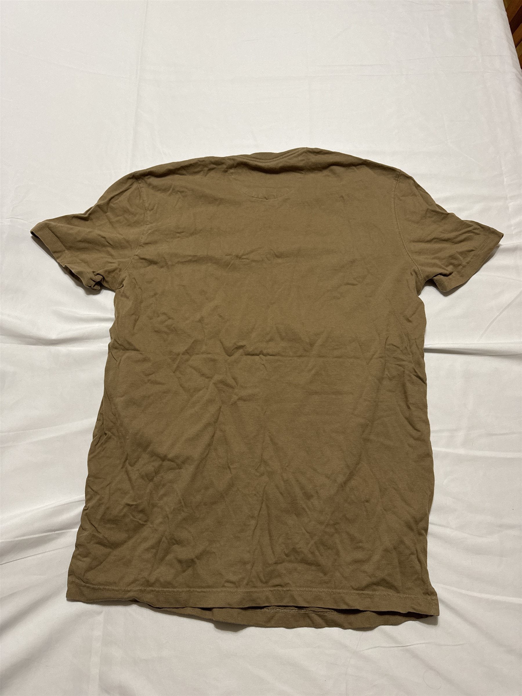Duluth Trading Co Mens Longtail T-Shirt Pocket Size Large Tan Brown Mink Slim