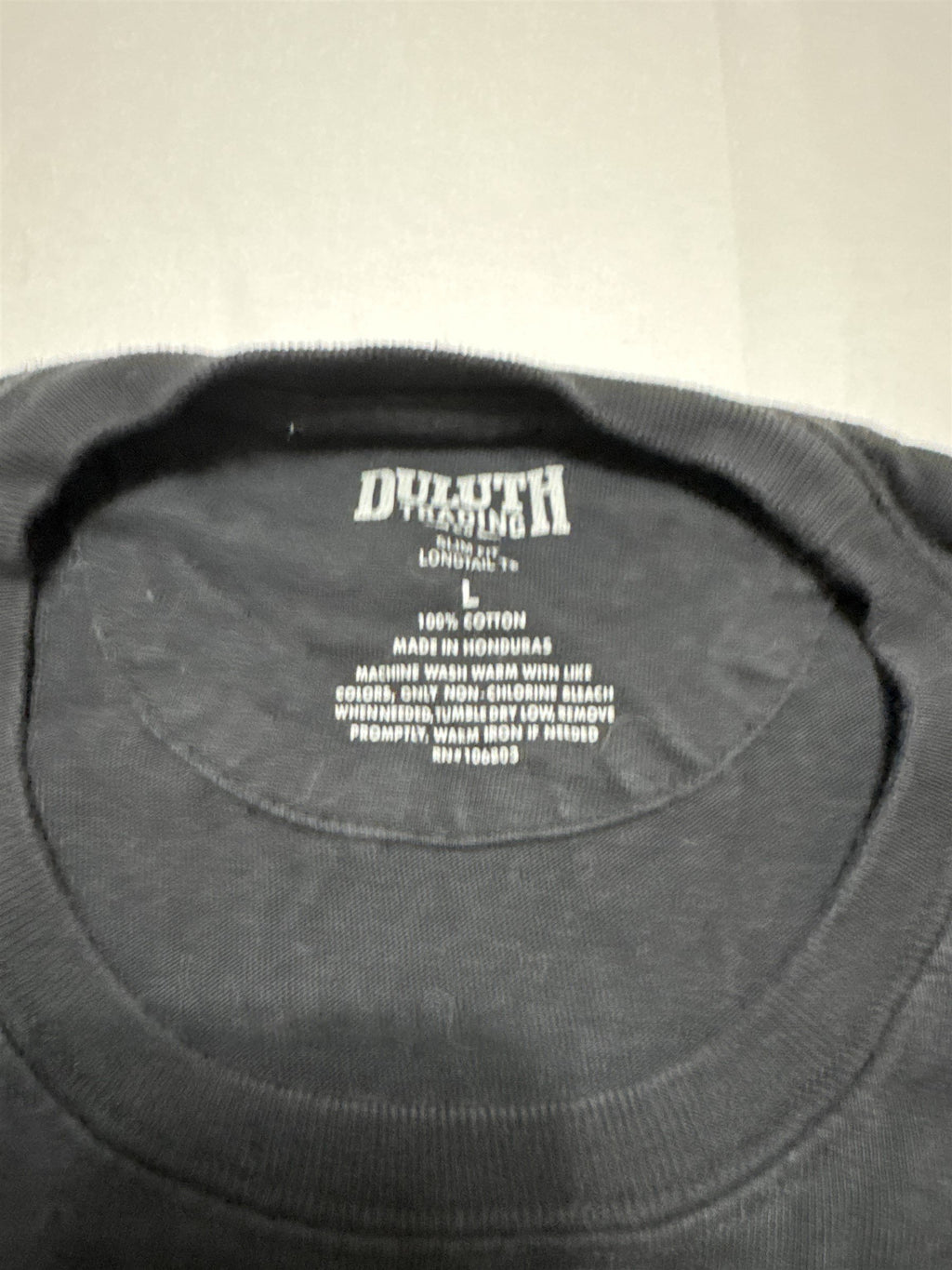 Duluth Trading Co Mens Longtail T T-Shirt Slim Fit Black Size Large