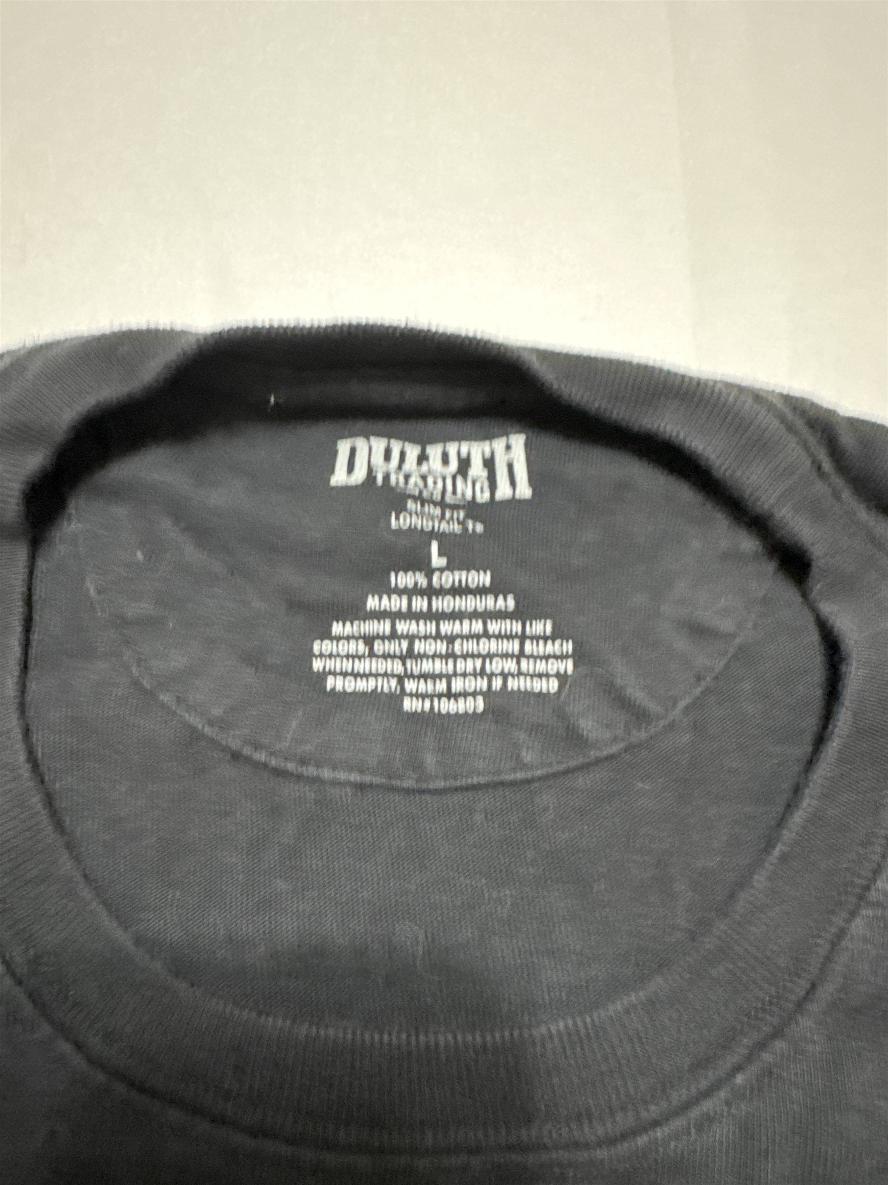 Duluth Trading Co Mens Longtail T T-Shirt Slim Fit Black Size Large