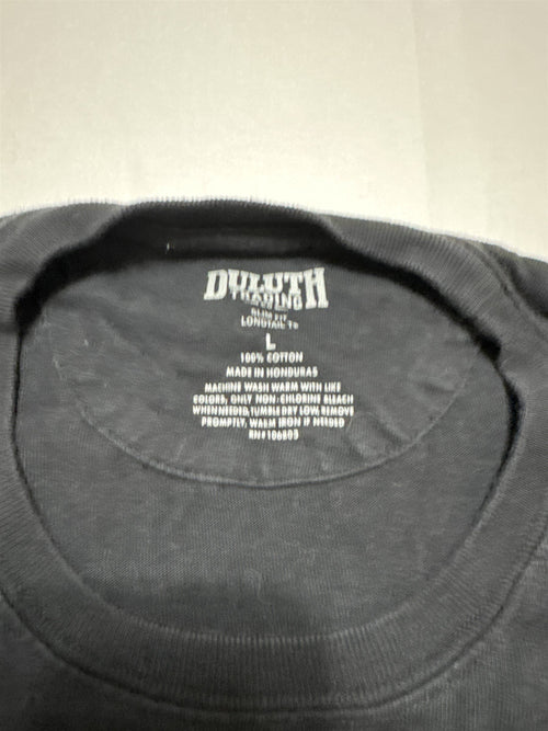 Duluth Trading Co Mens Longtail T T-Shirt Slim Fit Black Size Large