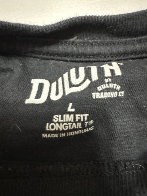 Duluth Trading Co Mens Longtail T T-Shirt Slim Fit Black Size Large