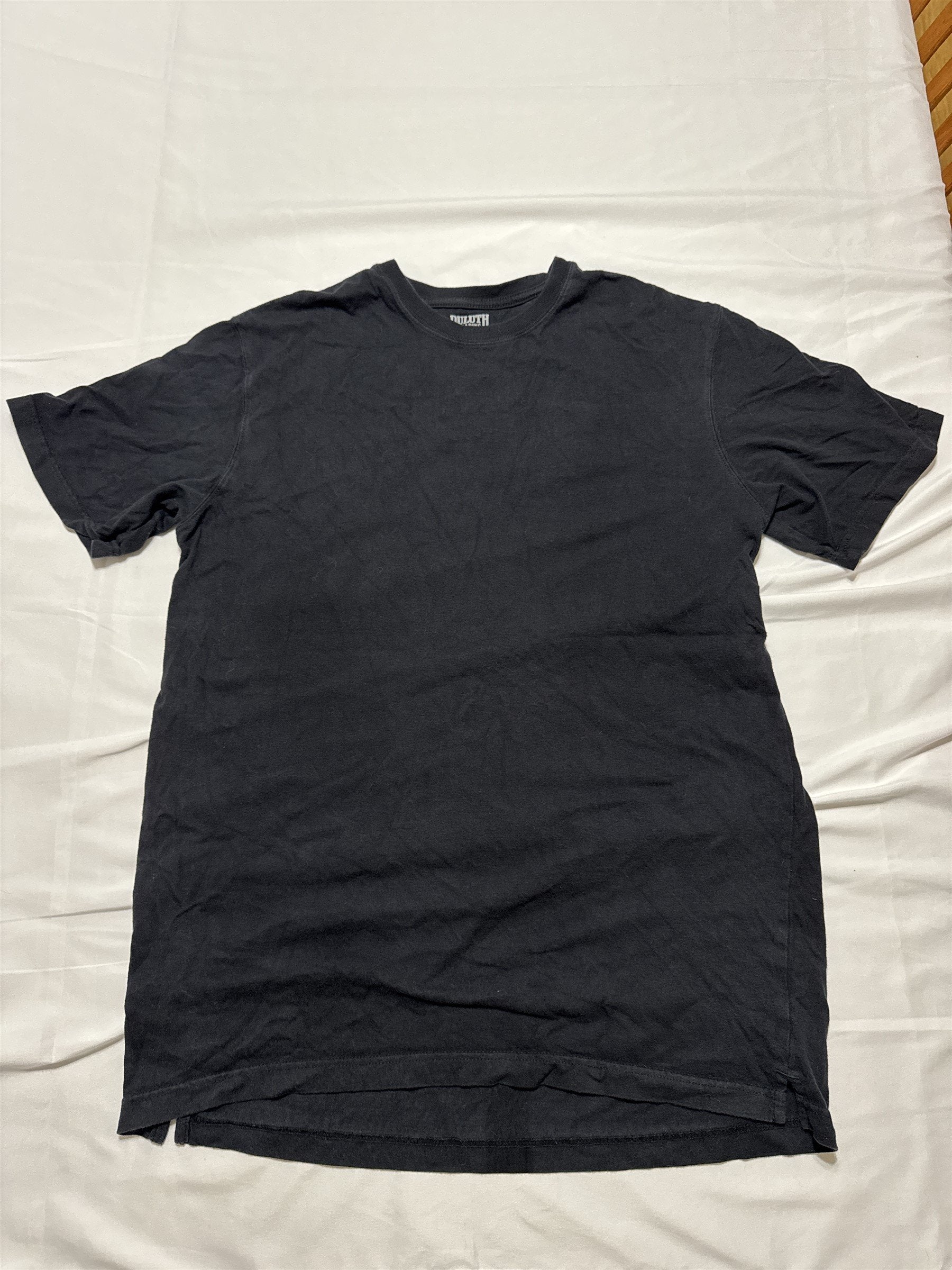 Duluth Trading Co Mens Longtail T T-Shirt Slim Fit Black Size Large