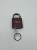 Vintage Yale & Towne Red Lock Padlock /w Working Key USA Hardened 2-1/2"