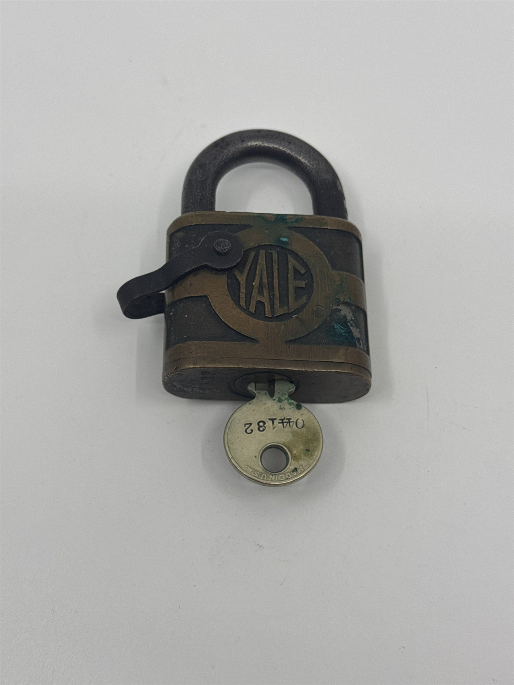 Vintage Yale & Towne Solid Brass Padlock /w Working Key Works Steampunk