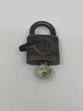 Vintage Yale & Towne Solid Brass Padlock /w Working Key Works Steampunk