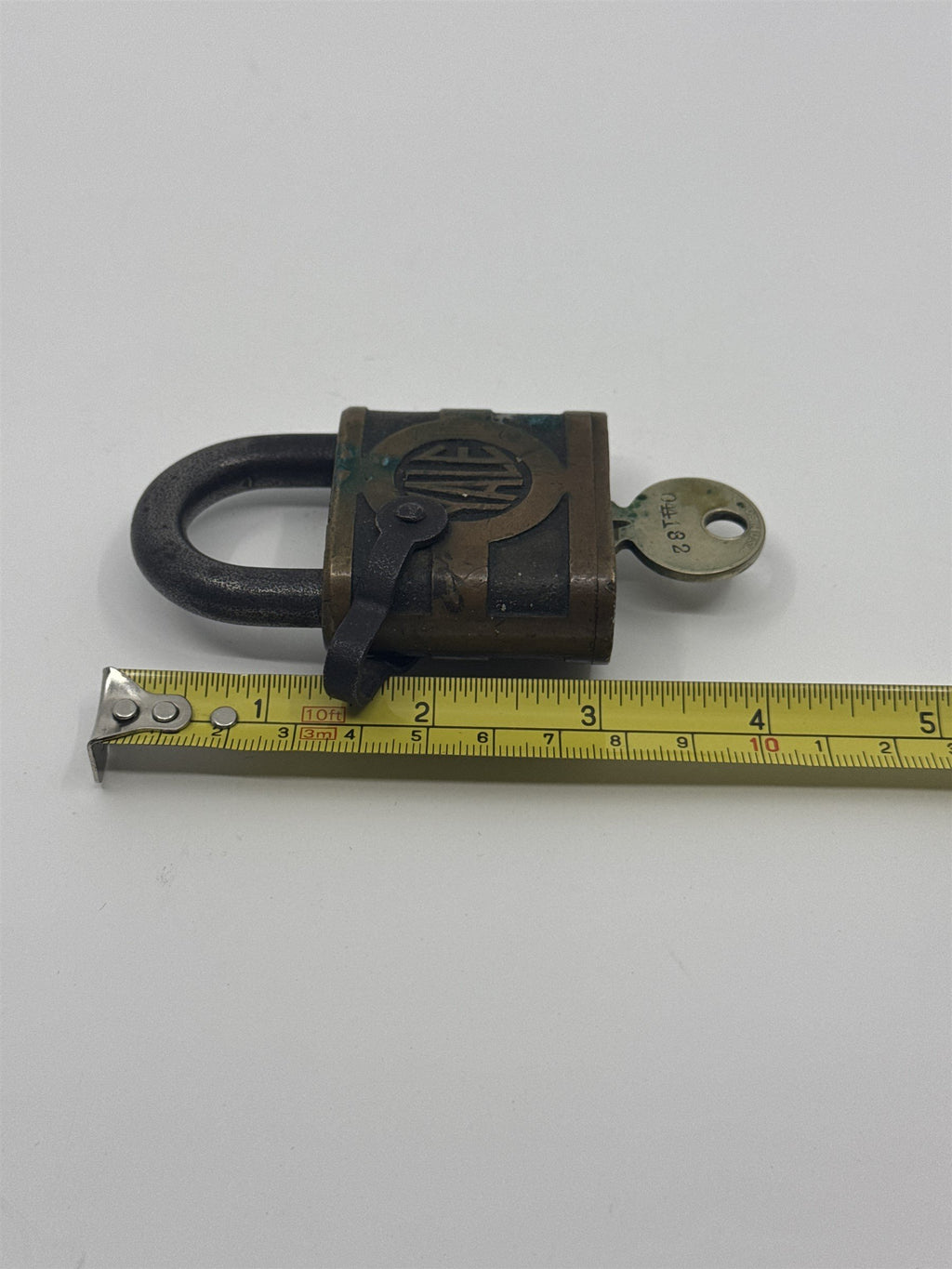 Vintage Yale & Towne Solid Brass Padlock /w Working Key Works Steampunk