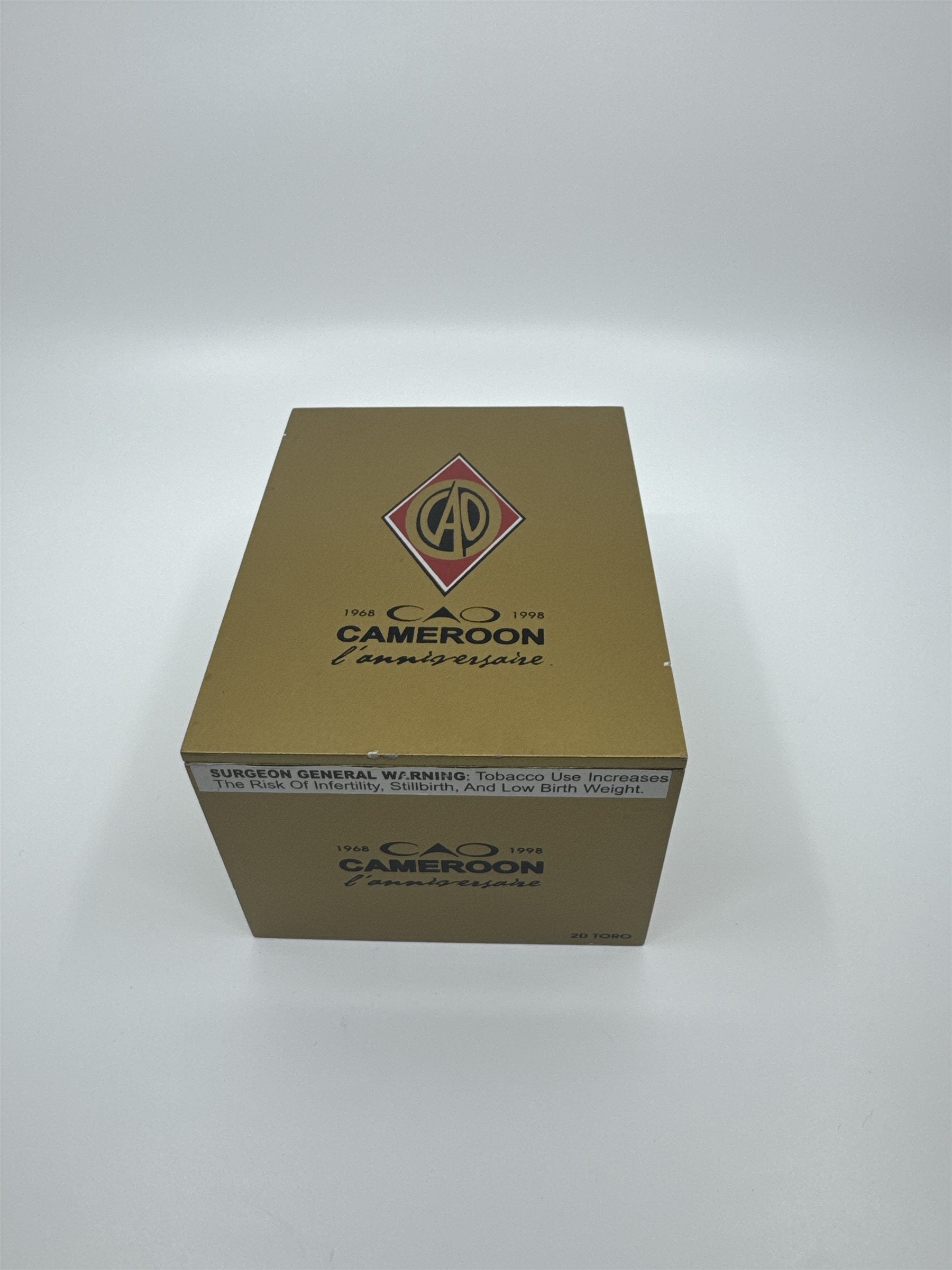1968 CAO 1998 Cameroon L'anniversaire Wooden Cigar Box for 20 Cigars Nicaragua