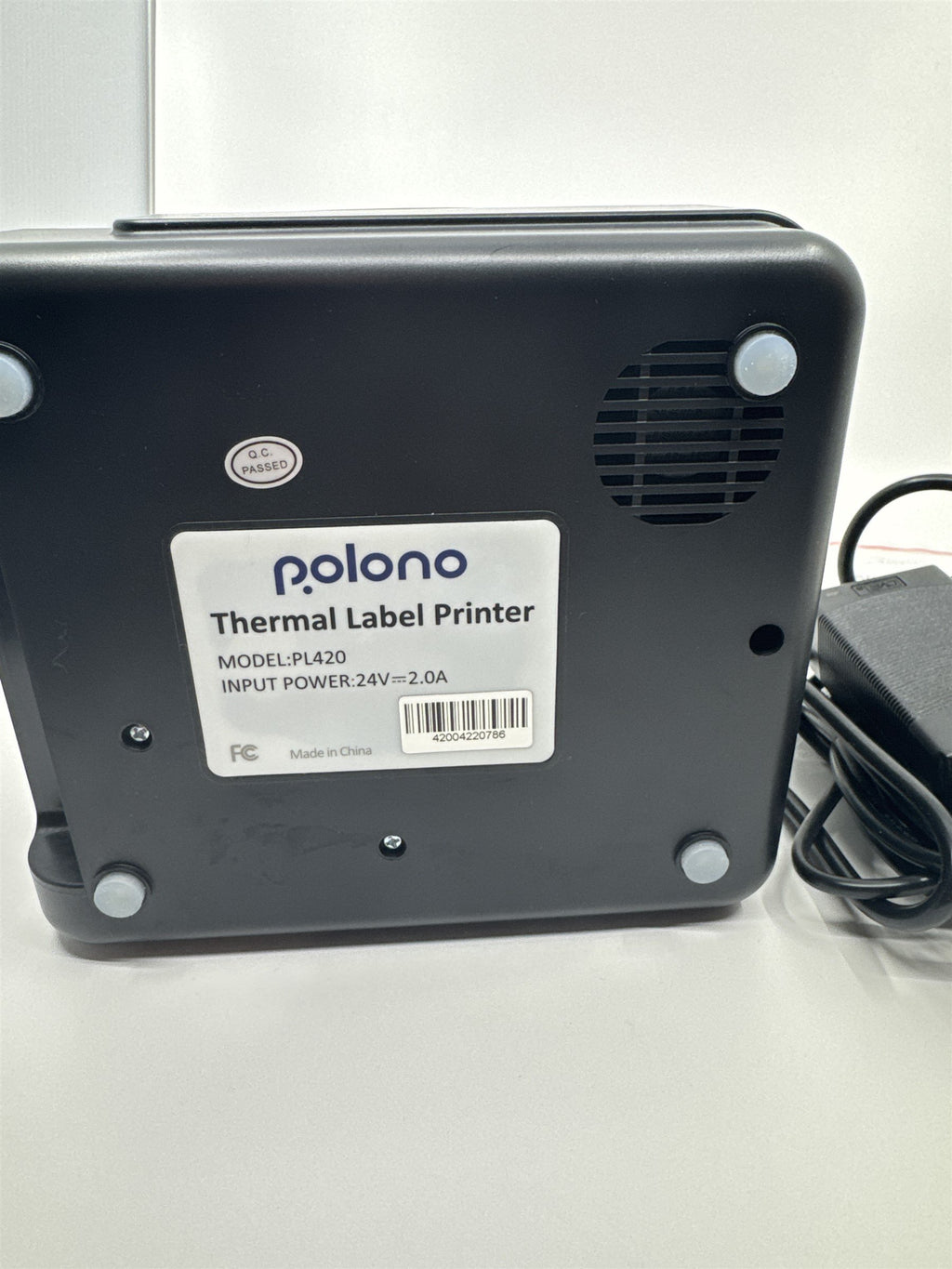 Polono PL420 Label Printer Has Broken USB Port (Not Working / As Is / For Parts)