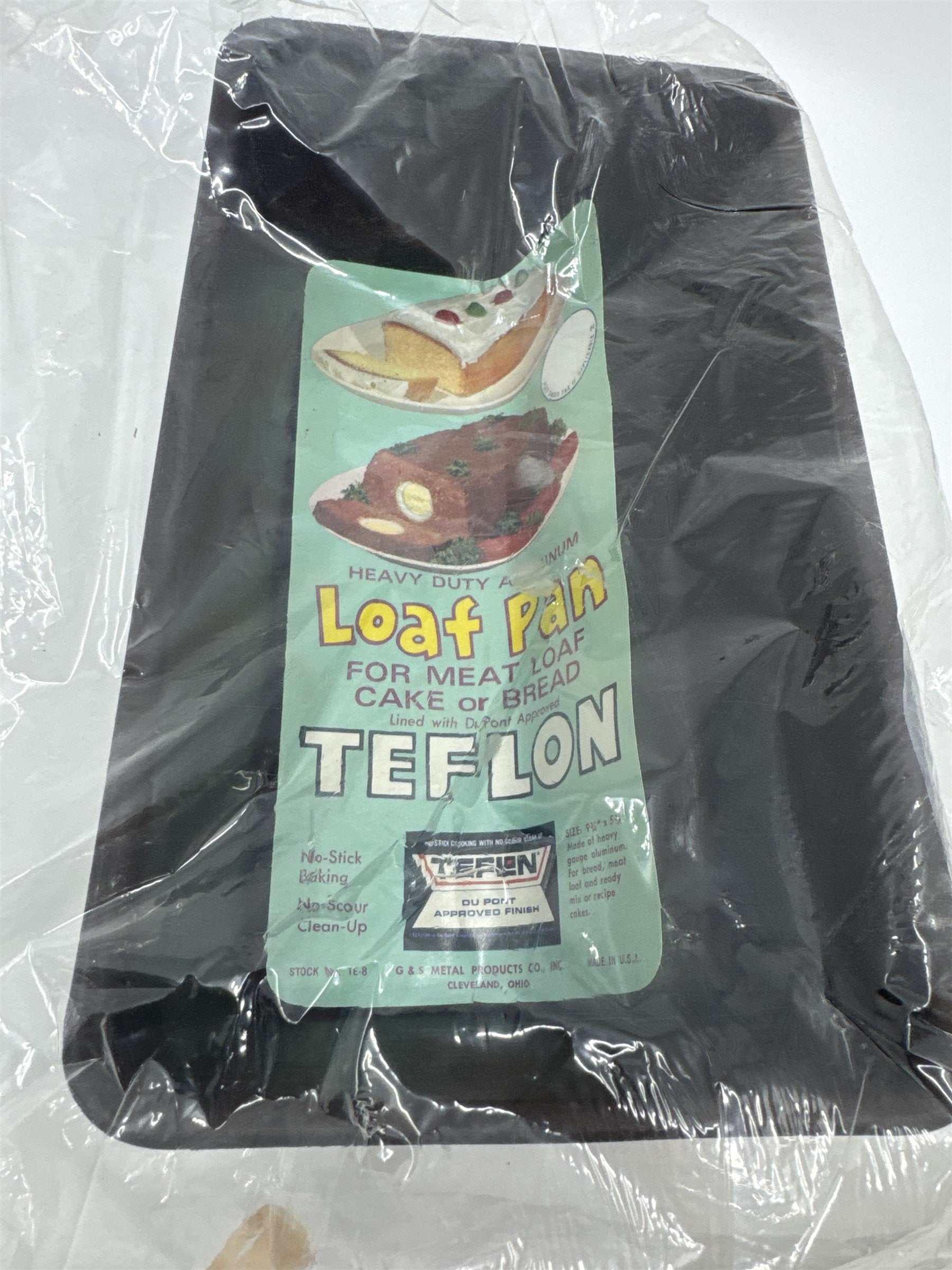 Vintage Sealed Heavy Duty Aluminum Teflon Loaf Pan for Meat Loaf/Cake/Bread TE-8