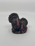 Vintage K's Collection Two Turkeys Figurine Parent & Baby Turkey Resin Figurine