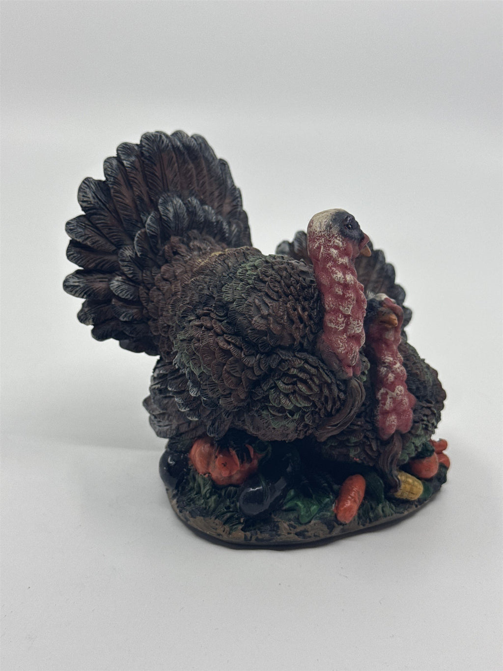 Vintage K's Collection Two Turkeys Figurine Parent & Baby Turkey Resin Figurine