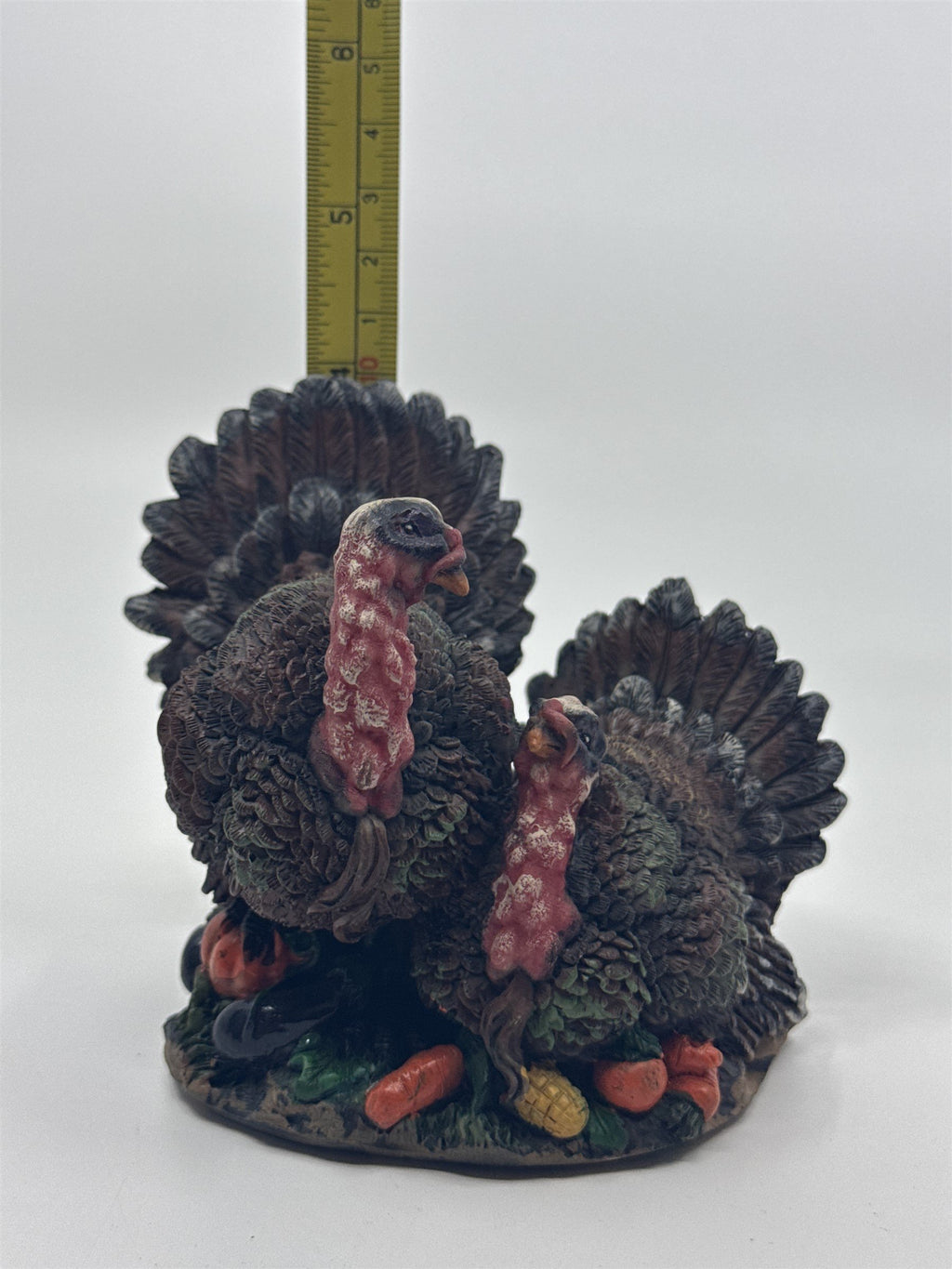 Vintage K's Collection Two Turkeys Figurine Parent & Baby Turkey Resin Figurine