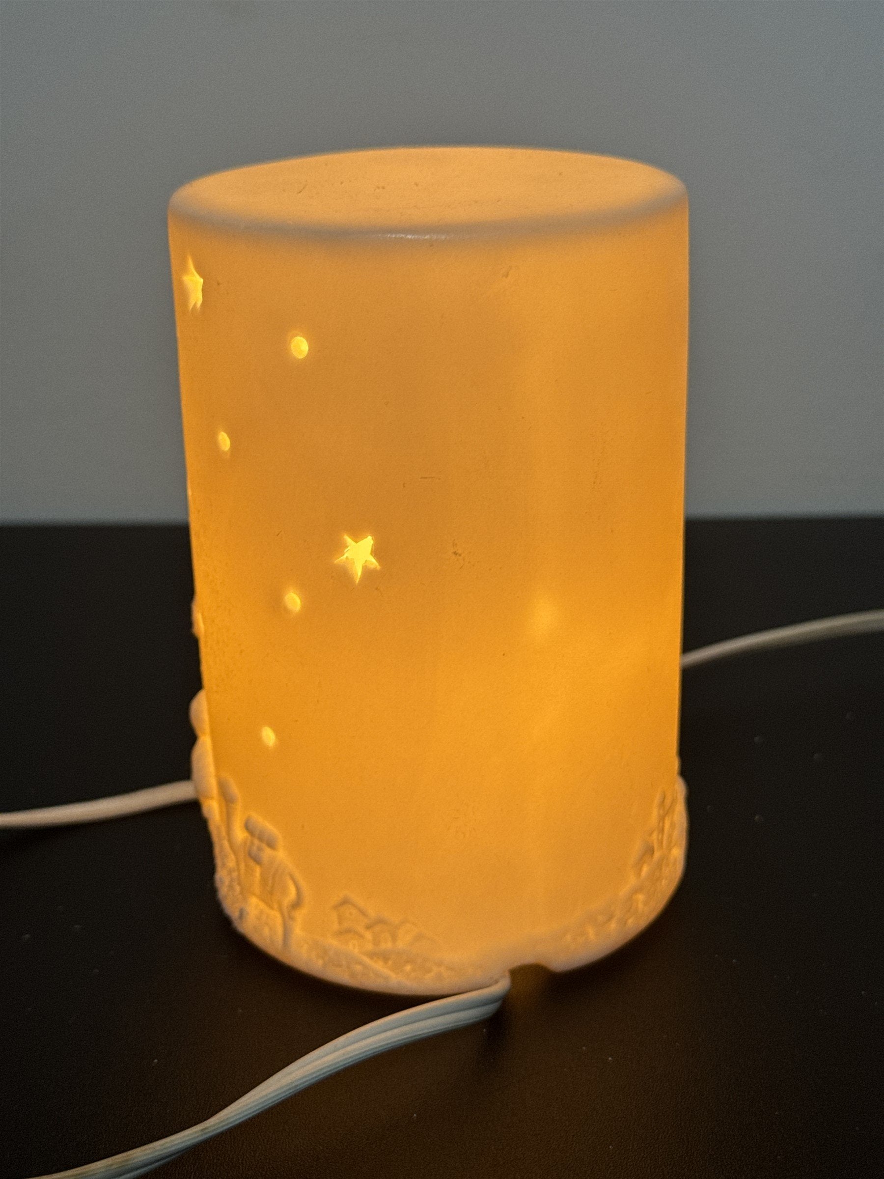 Vintage JXS Christmas Nativity Scene Ceramic Night Light Table Lamp Decor WORKS