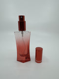 Empty Faceted Glass Perfume Cologne Spray Bottle Refillable Gradient Red
