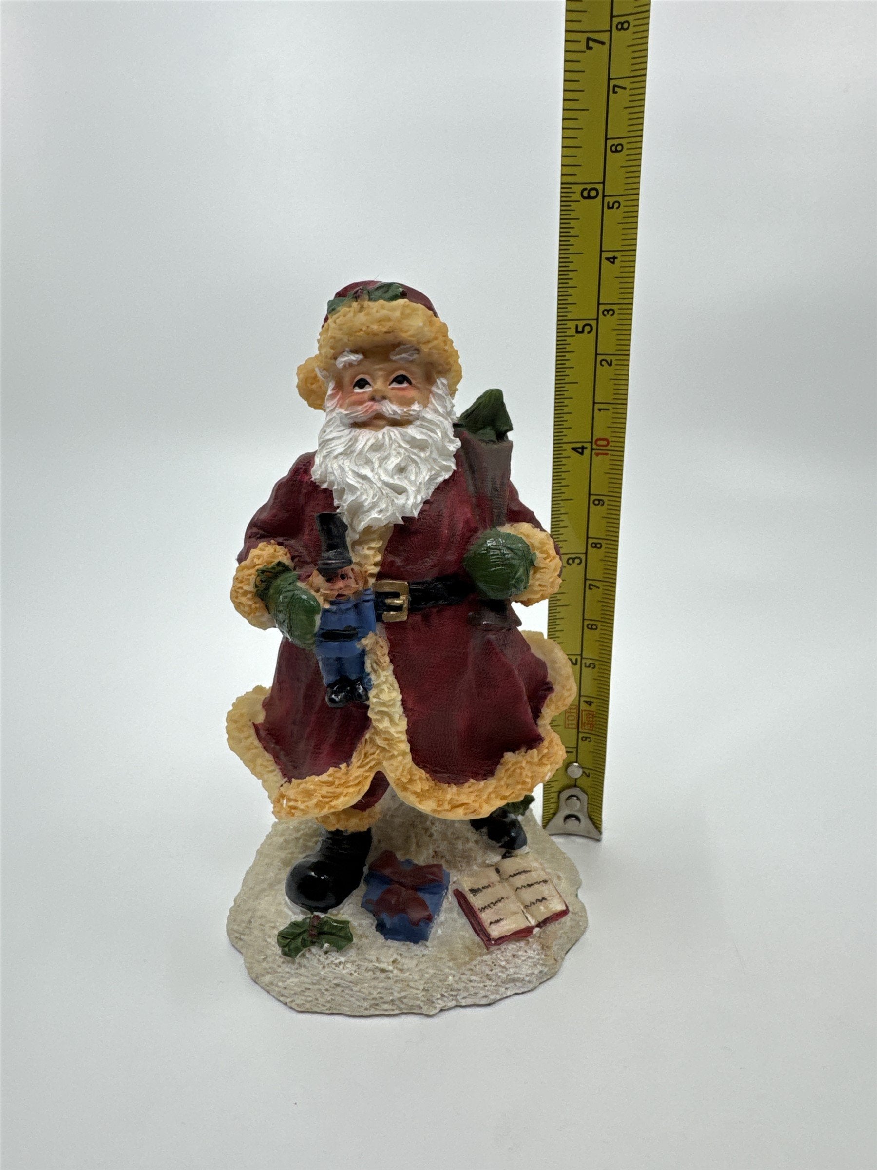 Vintage Christmas Figurine Old St. Nicholas Nick Santa Claus /w Toy Soldier 5"