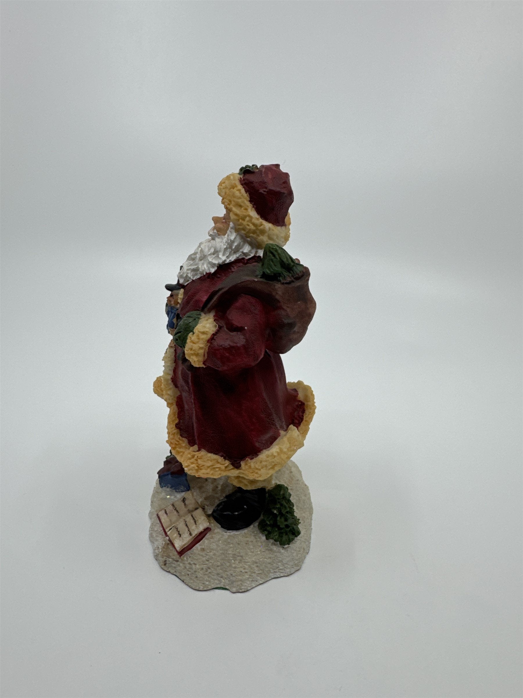 Vintage Christmas Figurine Old St. Nicholas Nick Santa Claus /w Toy Soldier 5"