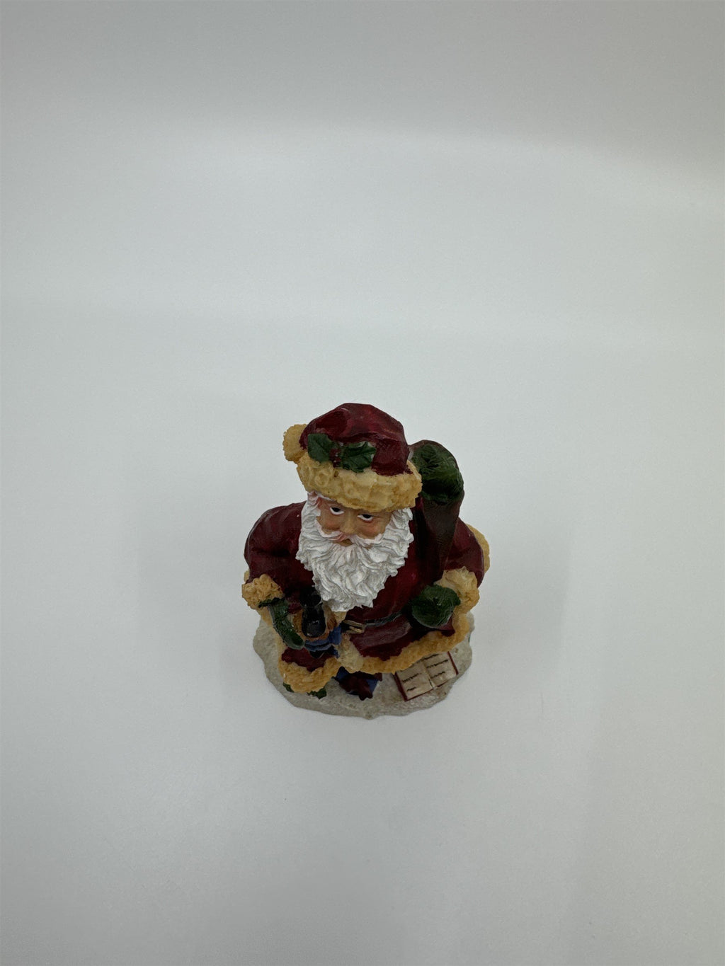 Vintage Christmas Figurine Old St. Nicholas Nick Santa Claus /w Toy Soldier 5"