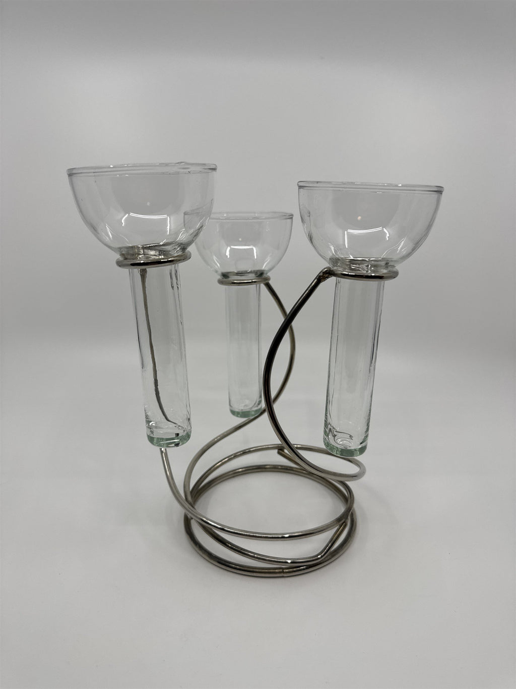 3-Arm Vintage Metal Candle Holders /w Glasses Set or Fun Shooter Glasses Set