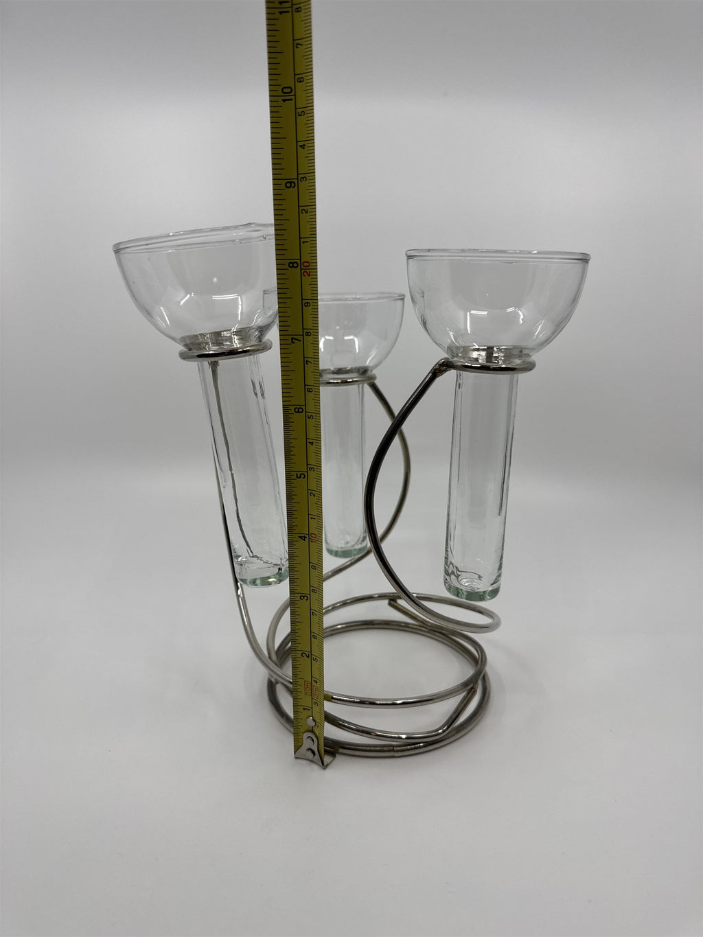 3-Arm Vintage Metal Candle Holders /w Glasses Set or Fun Shooter Glasses Set