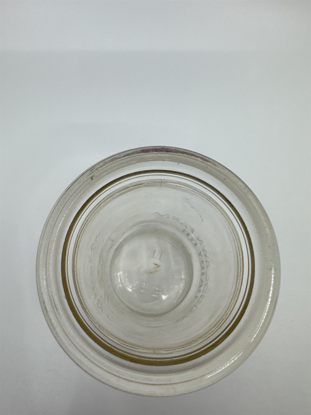 Vintage Woodlawn Farm Dairy Co Milk Jar Half Pint Liquid Glass Embossed Creamer