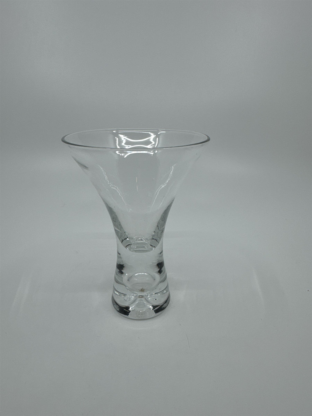 Vintage Fluted Bubble Bottom Shot Glass Shooter Glass or Mini Martini Glass 4"