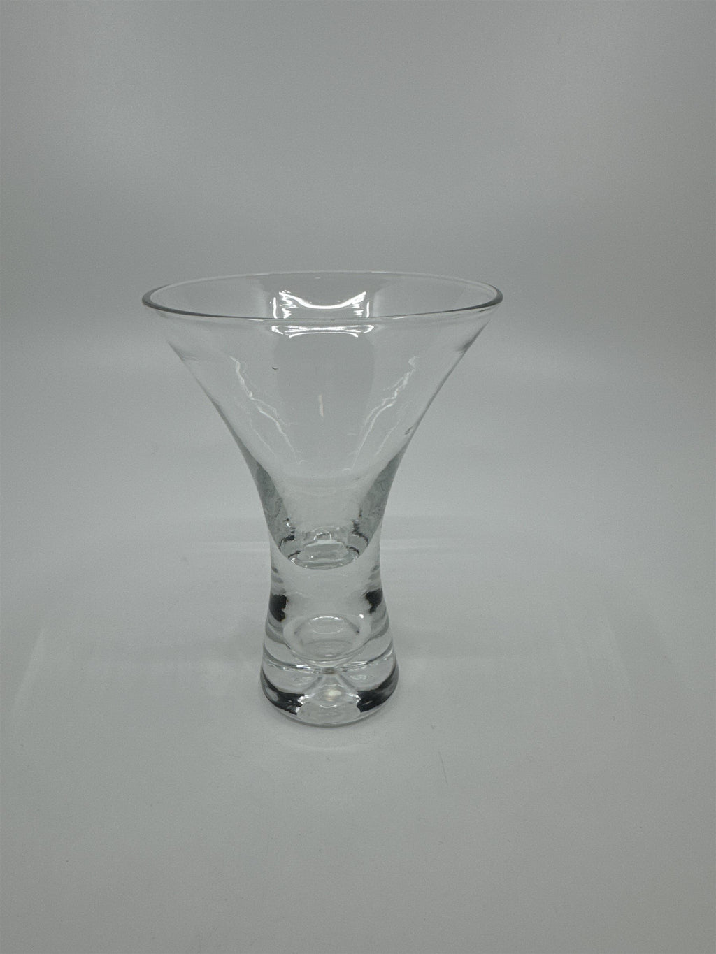 Vintage Fluted Bubble Bottom Shot Glass Shooter Glass or Mini Martini Glass 4"