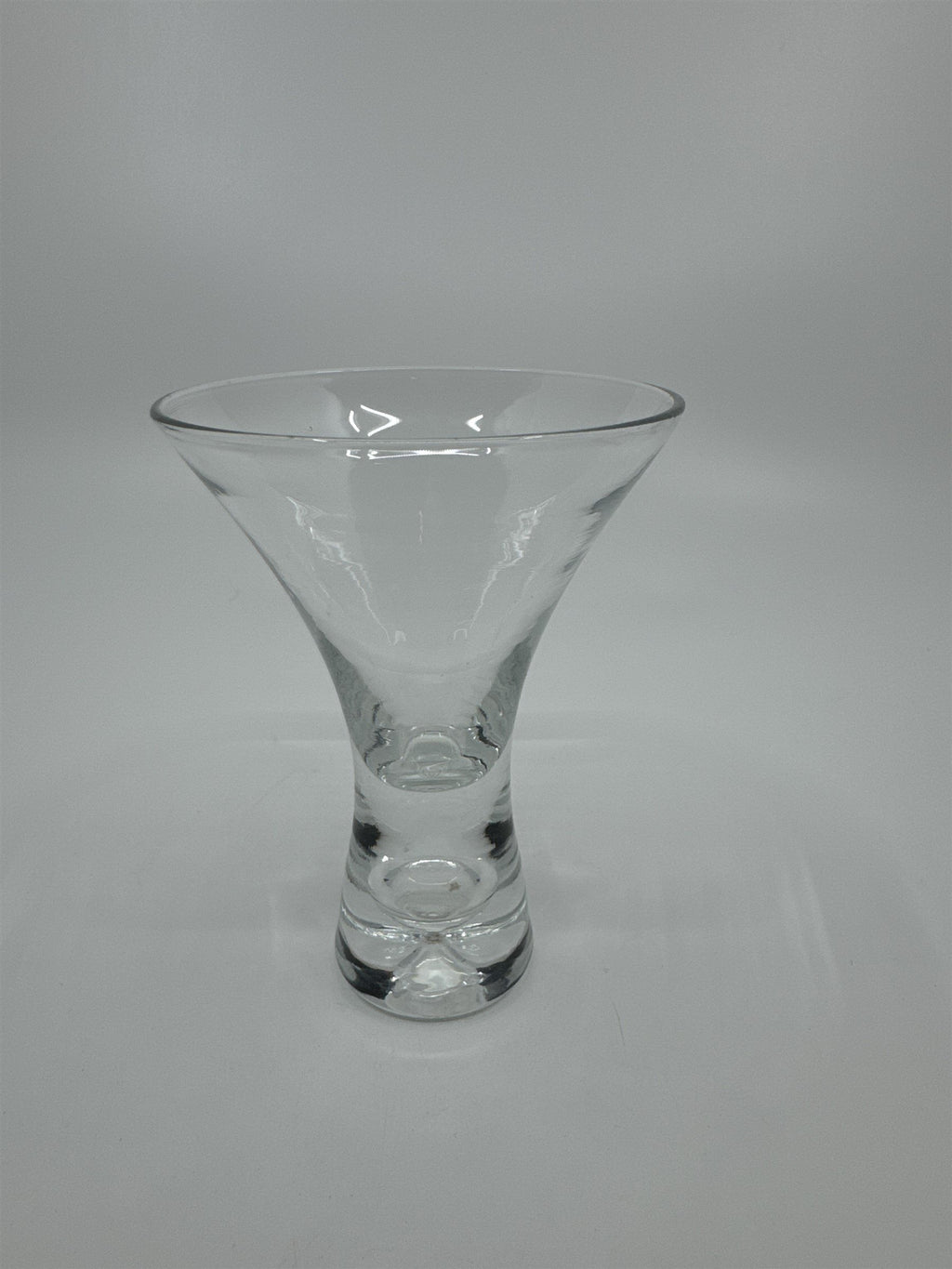 Vintage Fluted Bubble Bottom Shot Glass Shooter Glass or Mini Martini Glass 4"