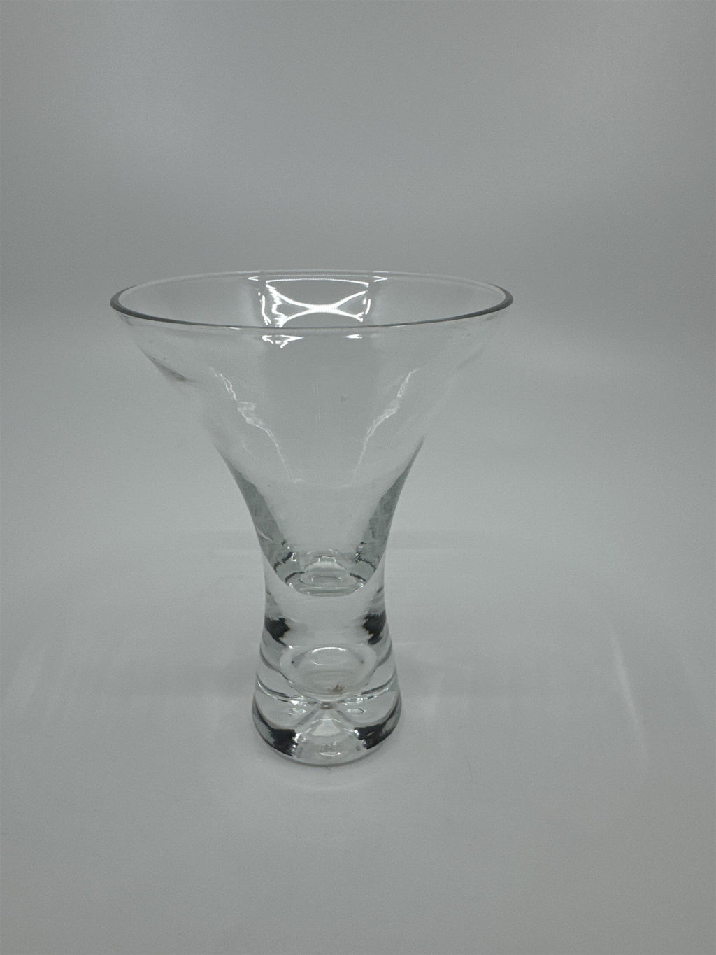 Vintage Fluted Bubble Bottom Shot Glass Shooter Glass or Mini Martini Glass 4"