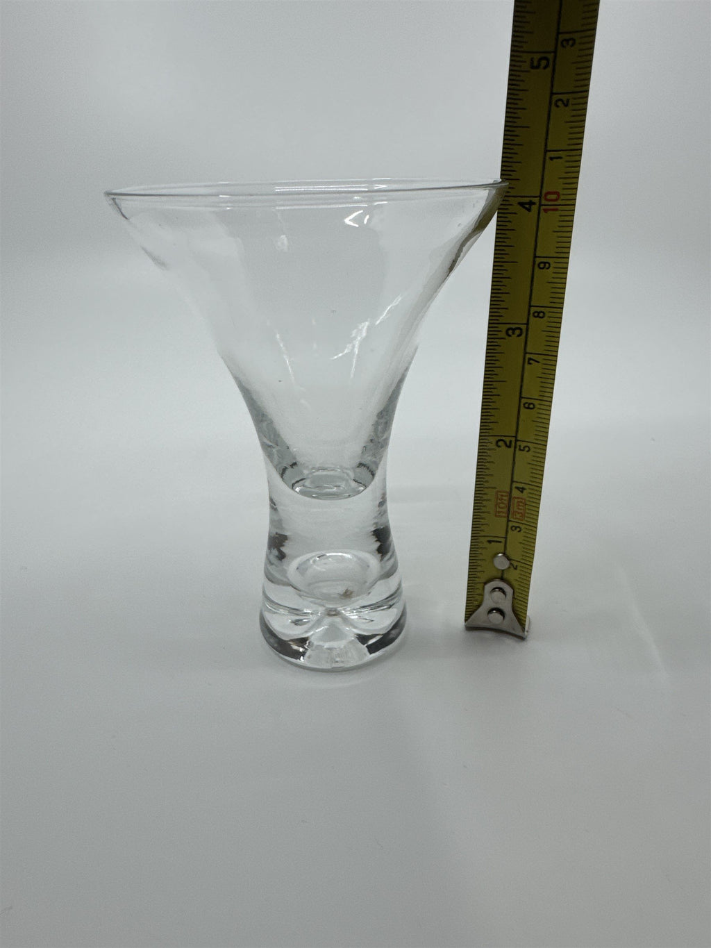 Vintage Fluted Bubble Bottom Shot Glass Shooter Glass or Mini Martini Glass 4"