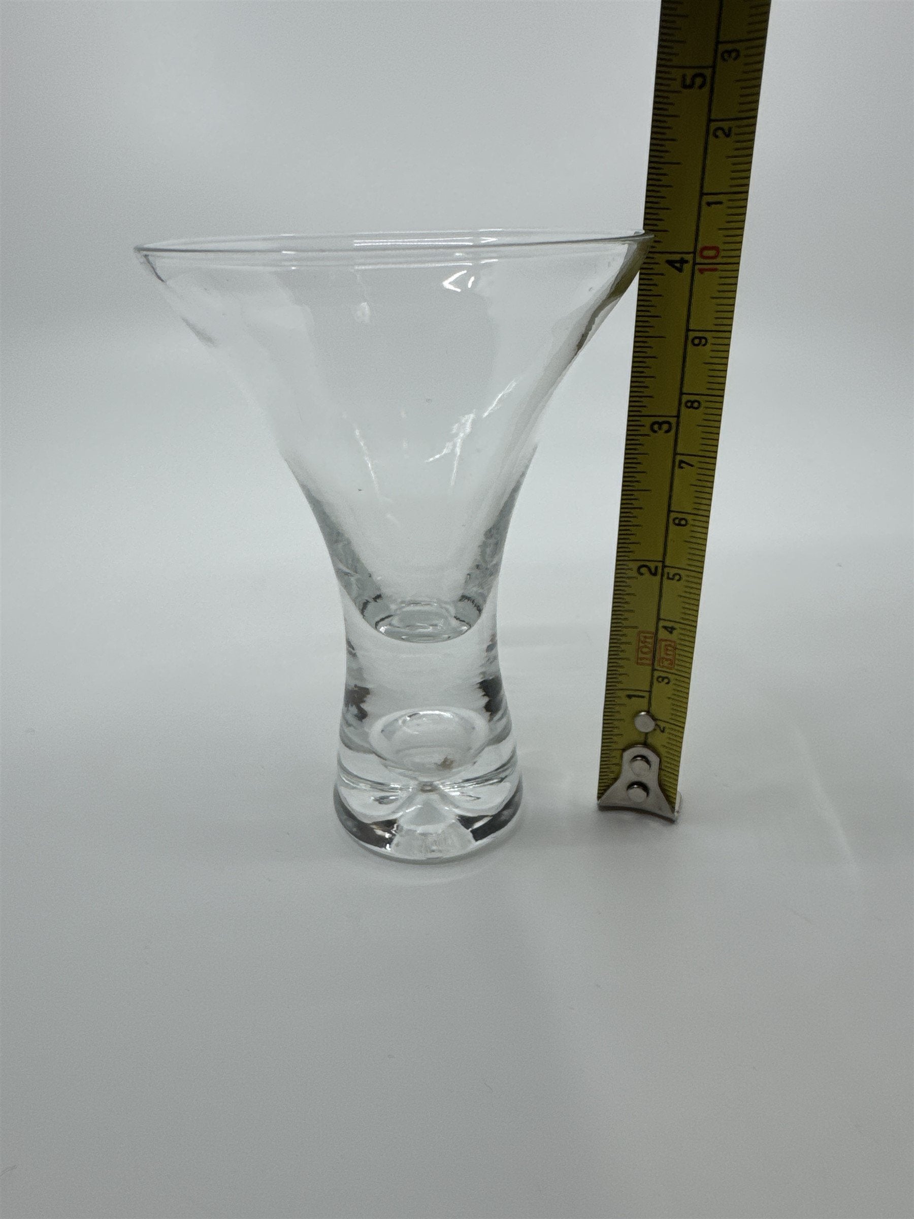 Vintage Fluted Bubble Bottom Shot Glass Shooter Glass or Mini Martini Glass 4"