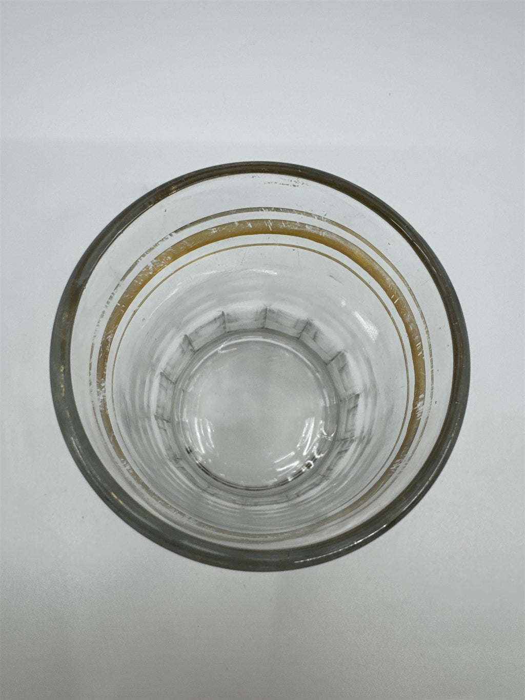 Vintage Juice Glass /w Gold Embellishment Trim Shot Glass Whiskey Glass Fading