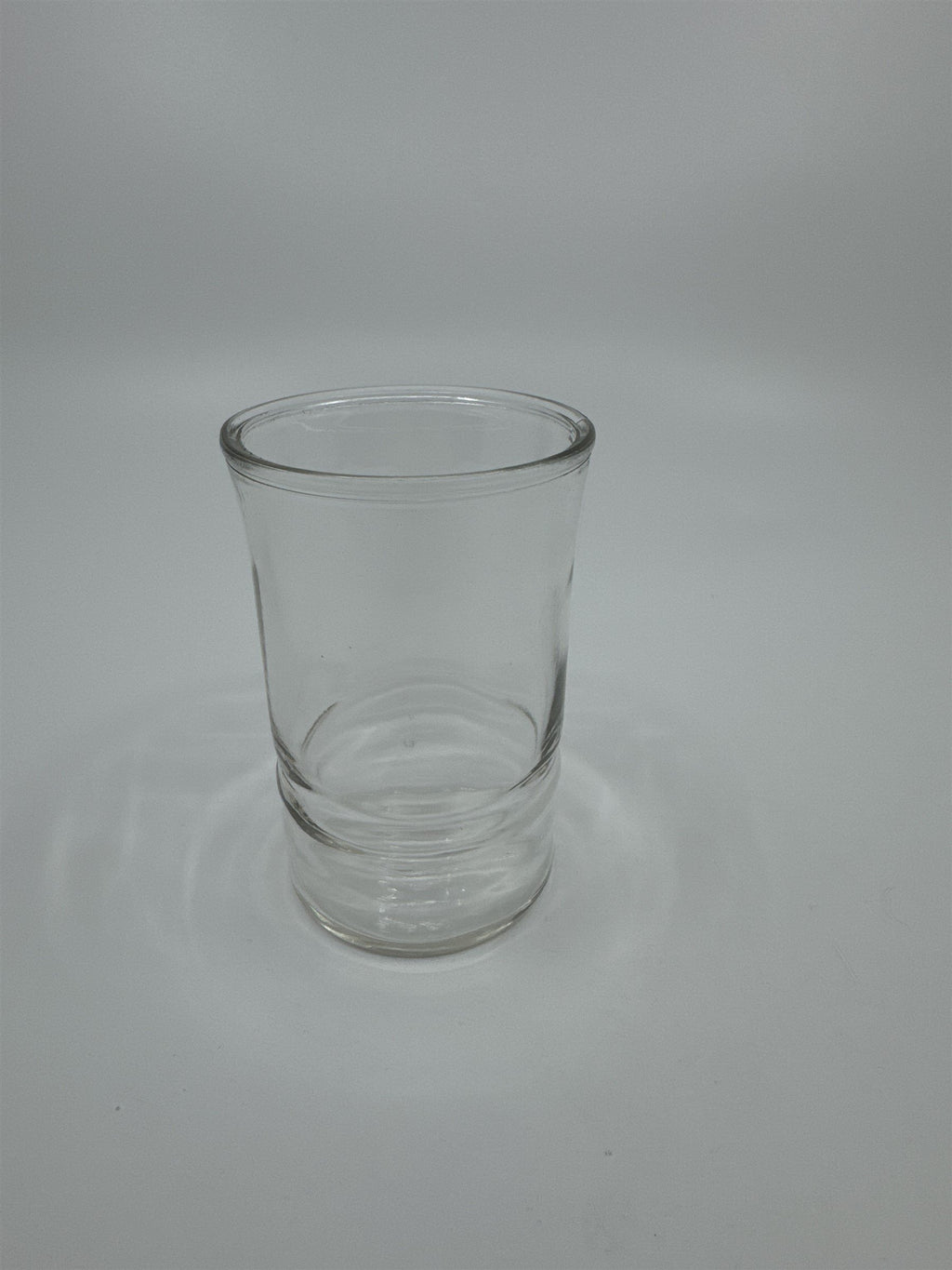 Vintage Small Juice Glass with Ribbed Bottom 3 Ridges
