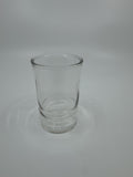 Vintage Small Juice Glass with Ribbed Bottom 3 Ridges