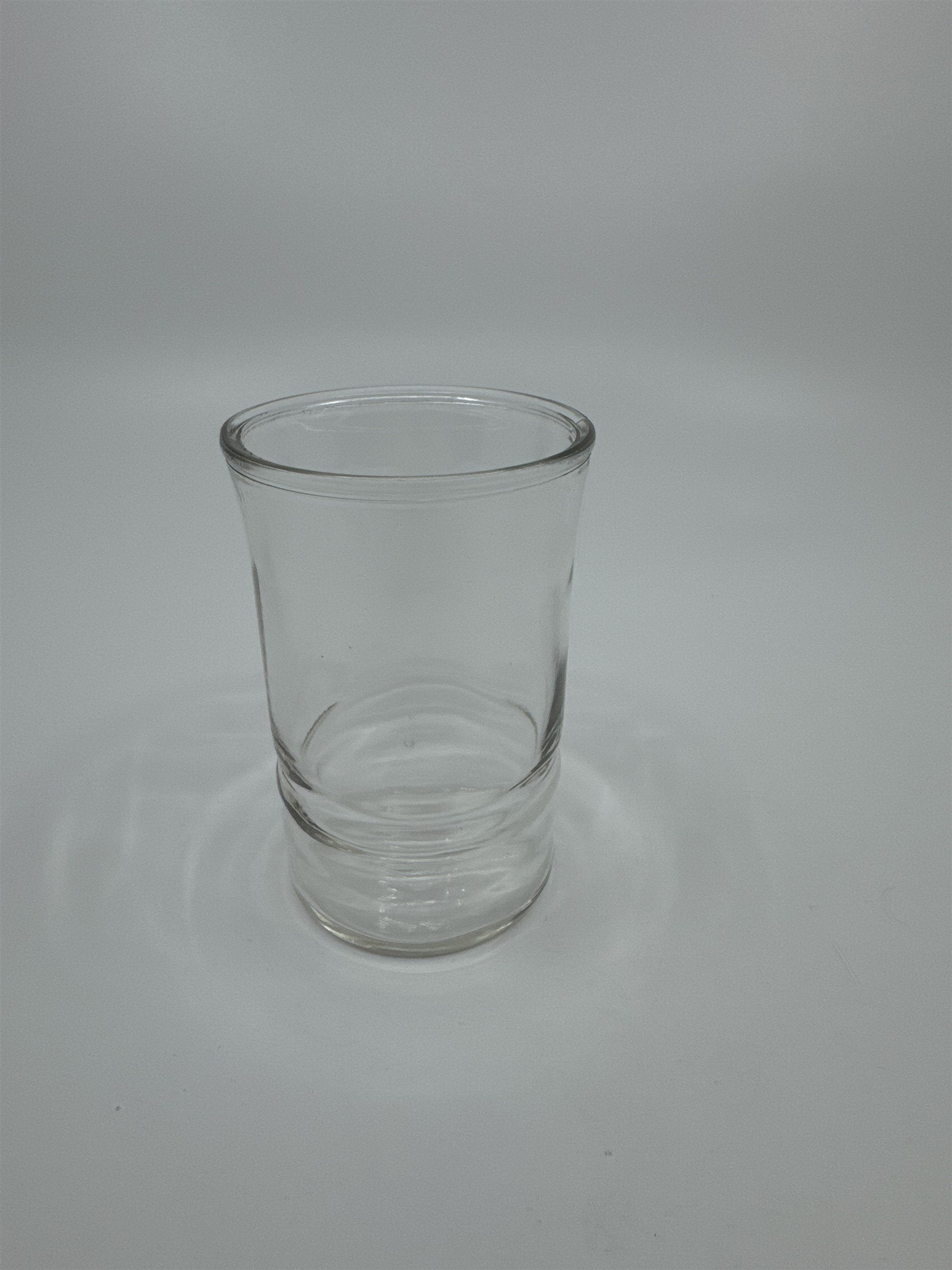 Vintage Small Juice Glass with Ribbed Bottom 3 Ridges