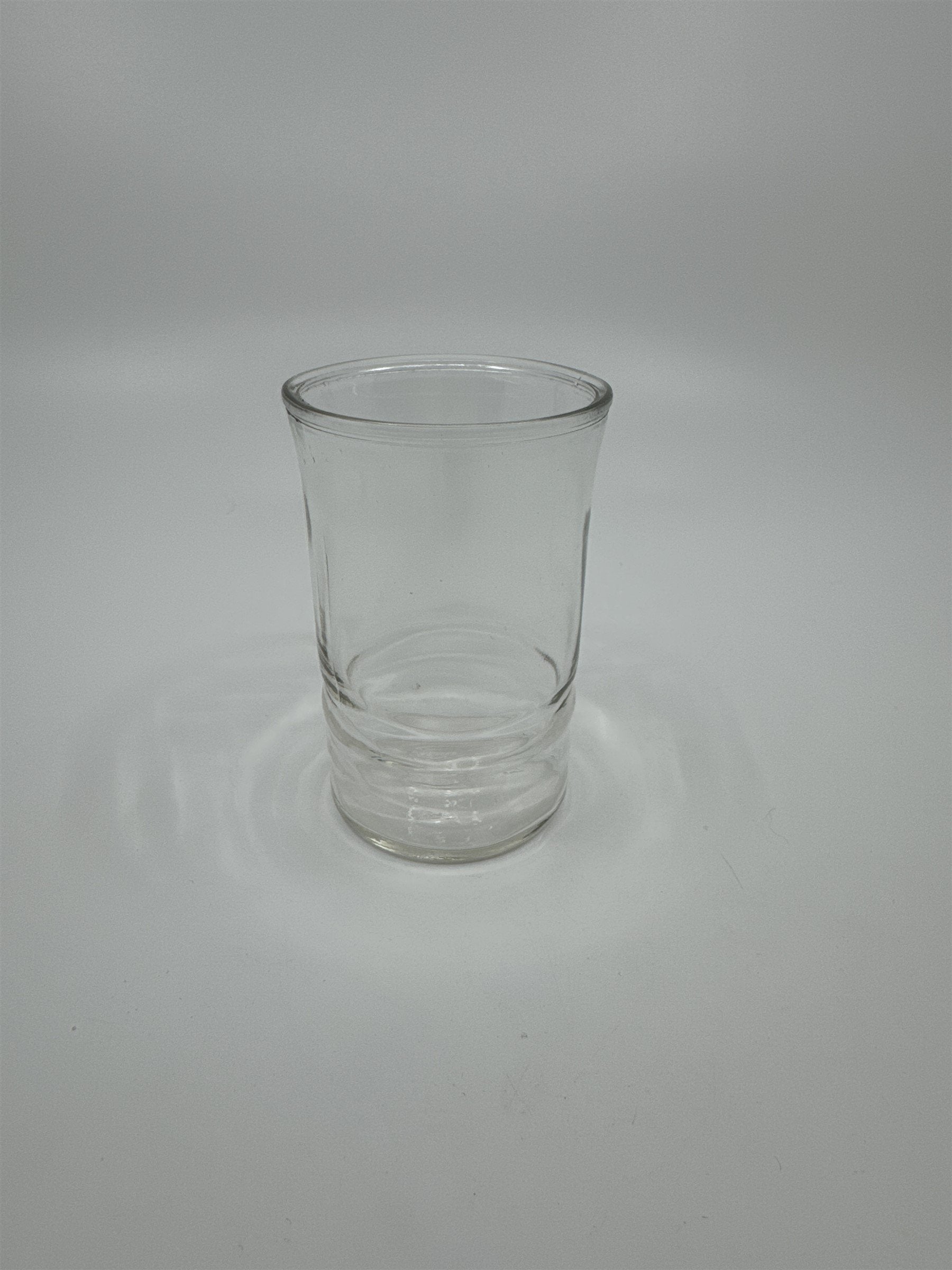 Vintage Small Juice Glass with Ribbed Bottom 3 Ridges