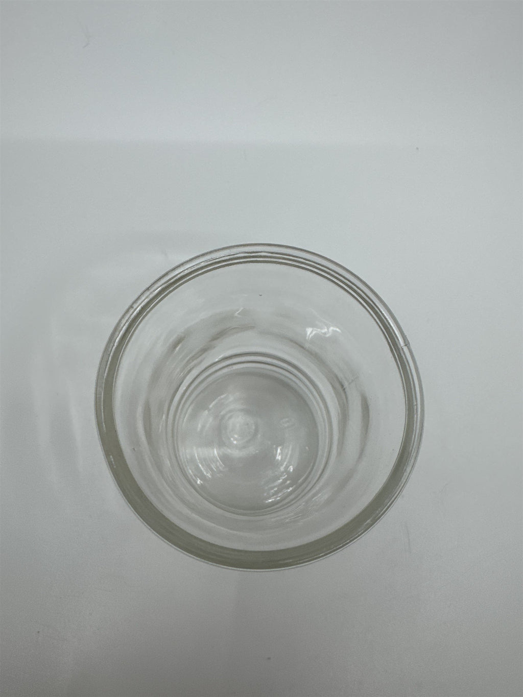 Vintage Small Juice Glass with Ribbed Bottom 3 Ridges